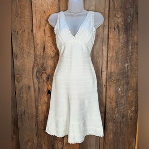 Herve Leger Evelyn White Bandage Mini Dress - Size Small